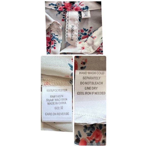 Women’s South Western Wrangler Style Floral Button Up Blouse/Top Size Medium - Picture 7 of 16